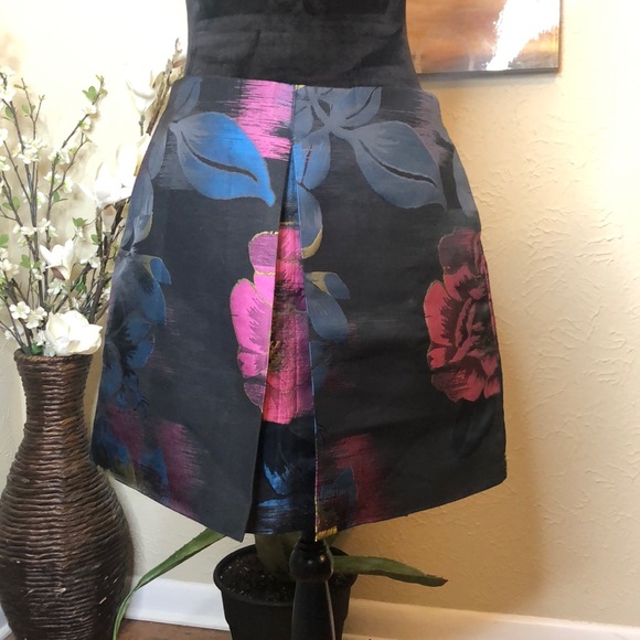 Rachel Roy Pleated Floral Mini Skirt w/ POCKETS 6 - Picture 2 of 8